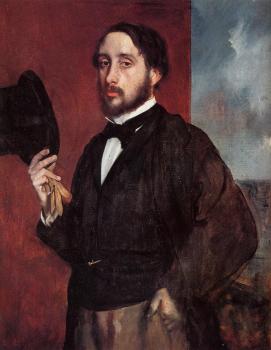 Edgar Degas : Self Portrait Saluting